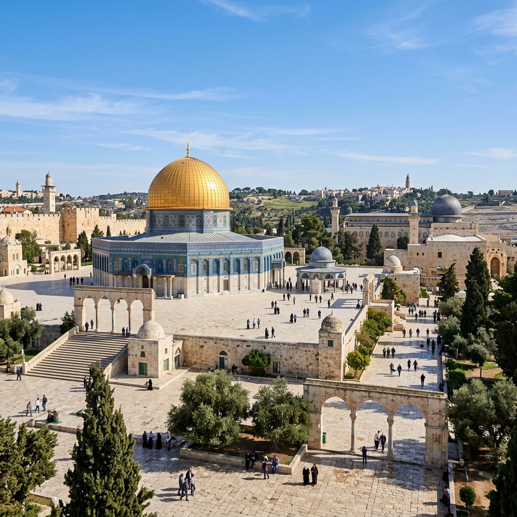 صورة للمسجد الأقصى في القدس كرمز ديني وتاريخي لفلسطين